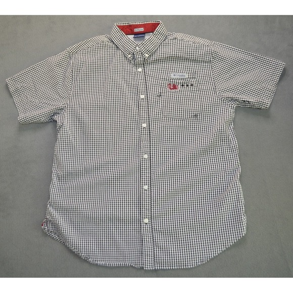 Columbia PFG South Carolina Gamecocks‎ Mens Large Vented Fishing Shirt Check - Picture 1 of 11